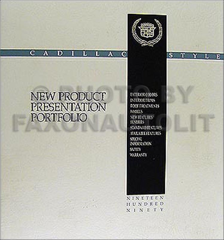 1990 Cadillac Presentation Portfolio Color and Upholsery Album/Data Book