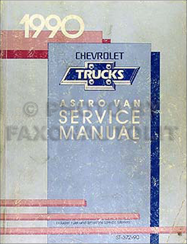 1990 Chevrolet Astro Van Shop Manual Original 