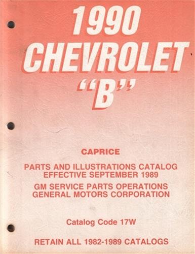 1990 only Chevrolet Caprice Parts Book Original