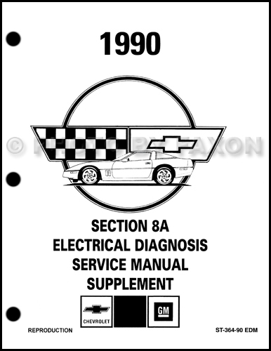 1990 Corvette Shop Manual 90 Chevy Chevrolet Repair Service Book 