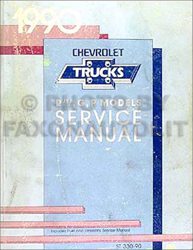 1990 Chevy Truck Repair Shop Manual Original Pickup Blazer Suburban Van FC