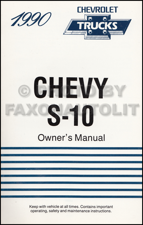 1990 Chevrolet S10 Pickup Truck Original Owner's Manual 90 Chevy