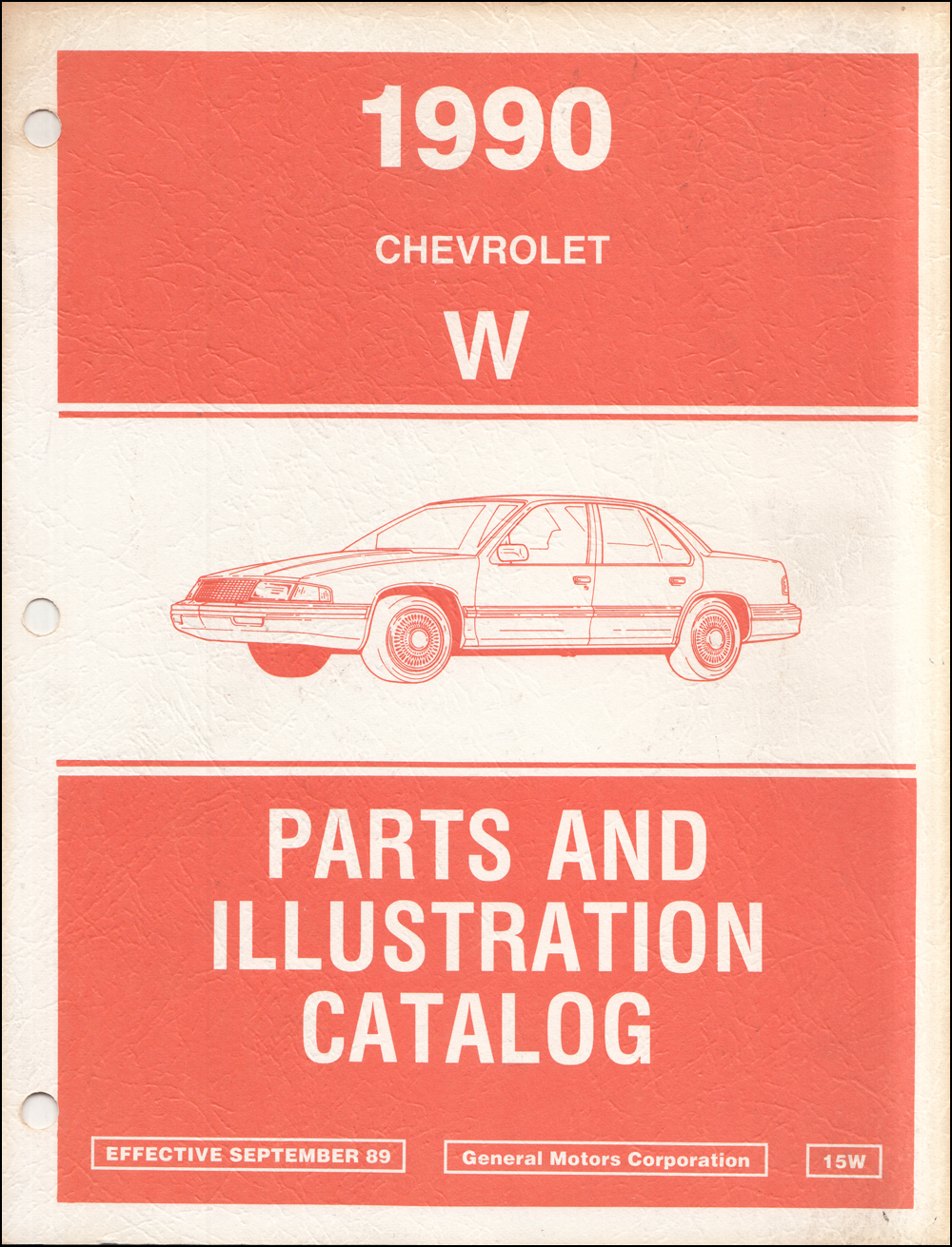 1990 Chevrolet Lumina Car Parts Book Original