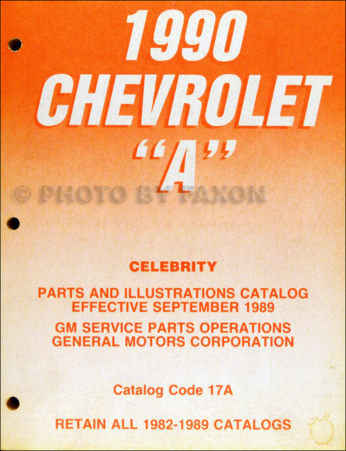 1990 Chevrolet Celebrity Station Wagon Parts Book Original