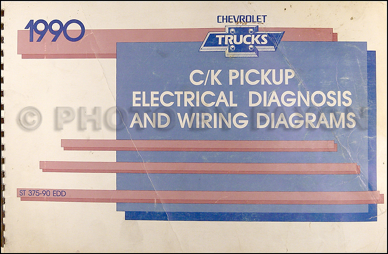 1990 Chevy C/K Pickup Wiring Diagram Manual Original