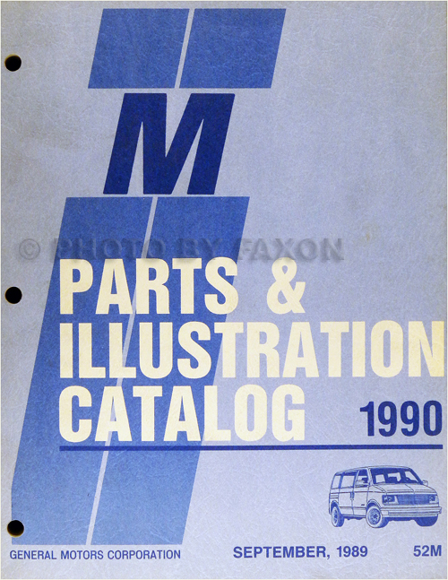 1990 Chevrolet Astro GMC Safari Minivan Parts Book Original