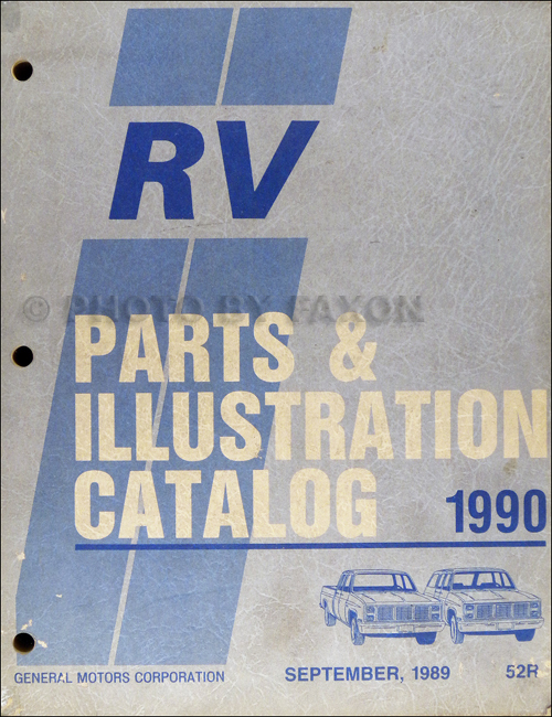 1990 Chevrolet and GMC Pickup RV Parts Book Original