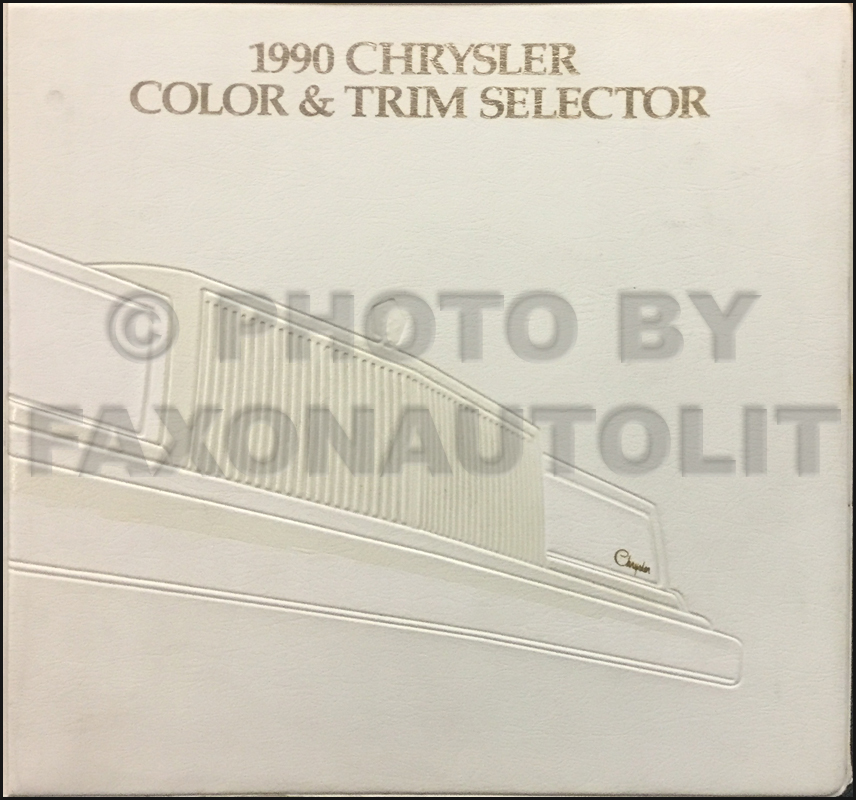 1990 Chrysler Color & Upholstery Dealer Album Original
