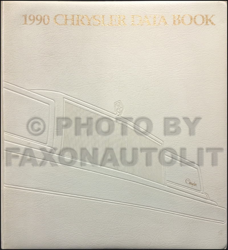 1990 Chrysler Data Book Original