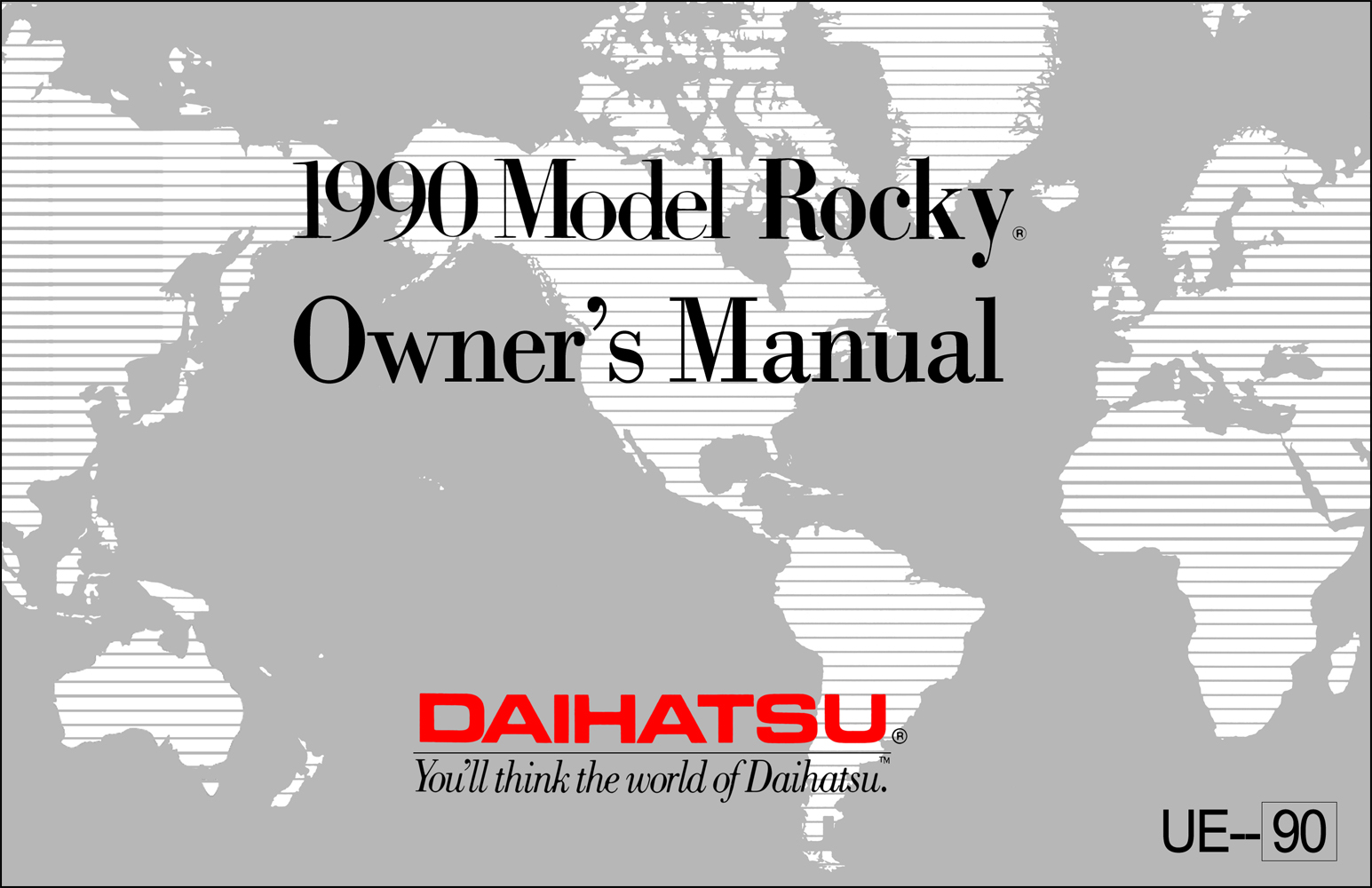 1990 Daihatsu Rocky Owner's Manual Reprint
