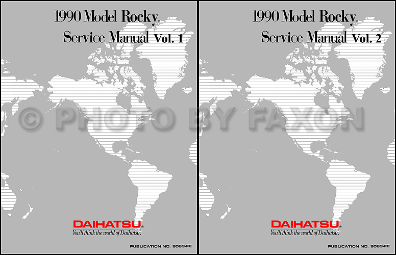 1990 Daihatsu Rocky Reprint Repair Manual