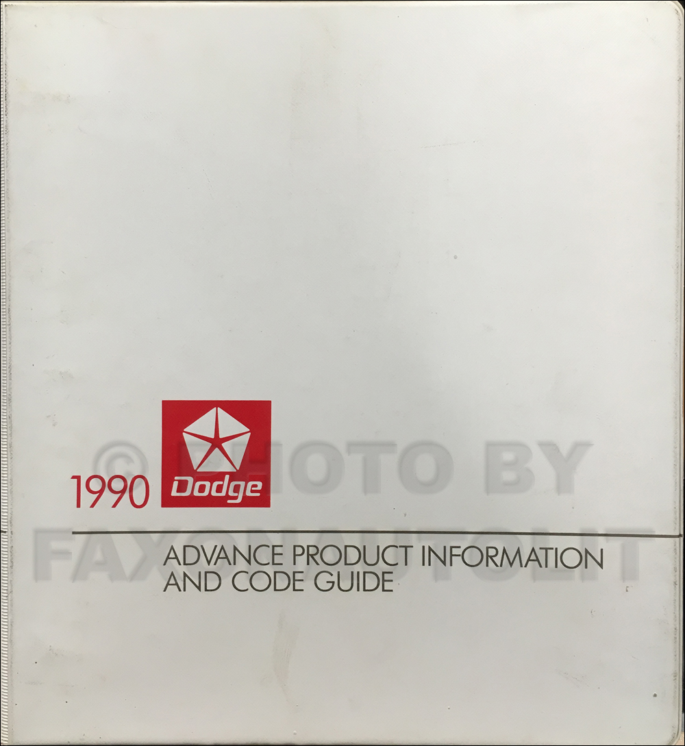 1990 Dodge Car Advance Product Information