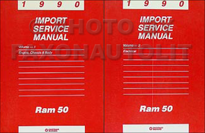 1990 Dodge Ram 50 Truck Shop Manual Original 2 Volume Set 