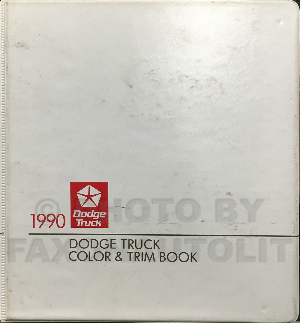 1990 Dodge Truck Color & Upholstery Dealer Album Original