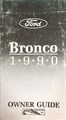 1990 Ford Bronco Owner's Manual Original
