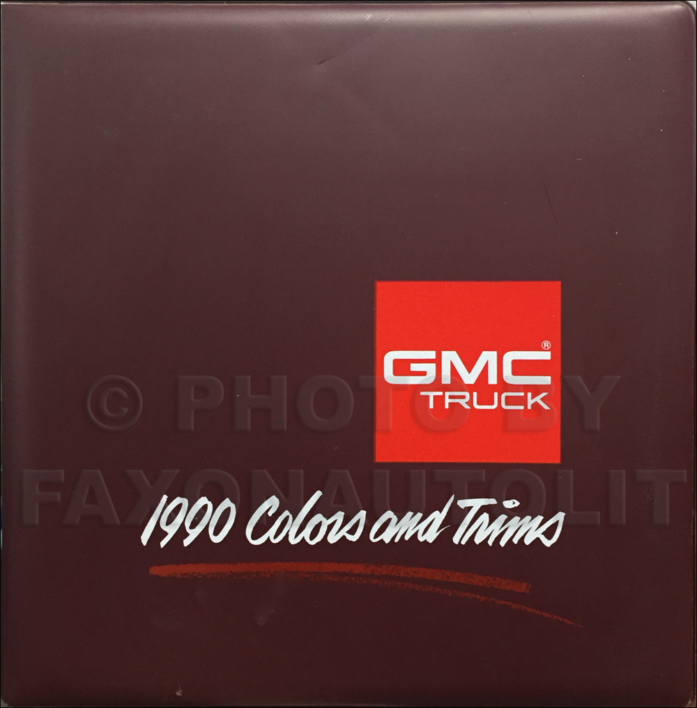 1990 GMC Color & Upholstery Dealer Album Original
