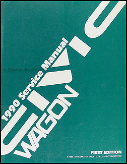 1990 Honda Civic Wagon Repair Manual Original 