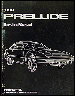 1990 Honda Prelude Repair Manual Original 