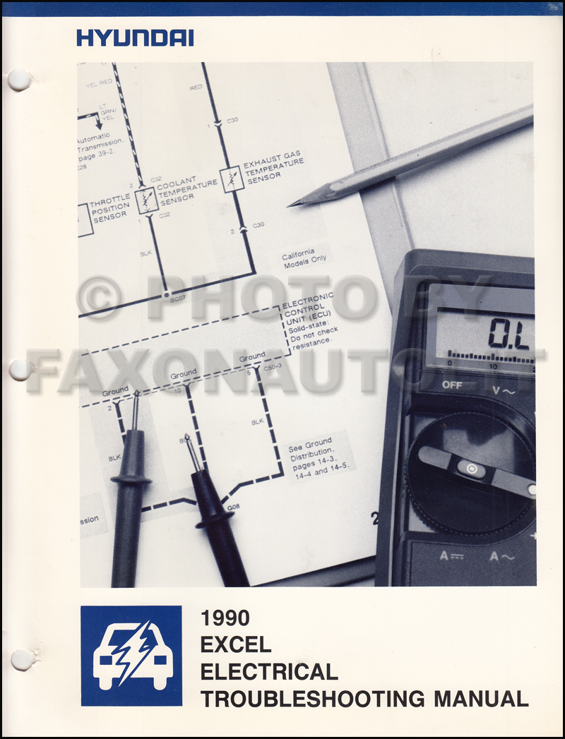 1990 Hyundai Excel Electrical Troubleshooting Manual Original