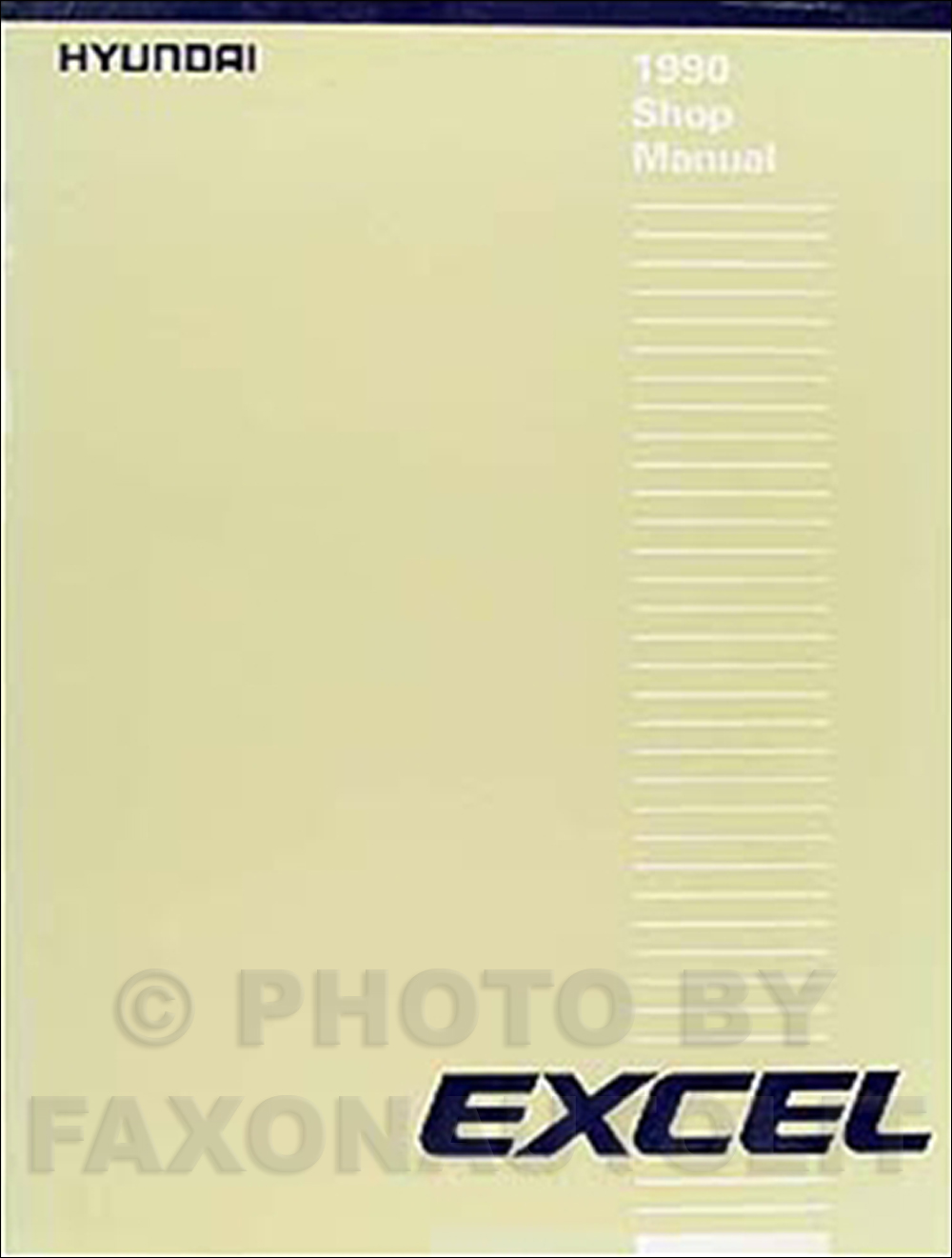 1990 Hyundai Excel Repair Manual Original