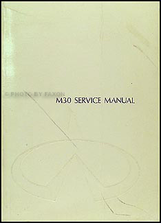 1990 Infiniti M30 Repair Manual Original 