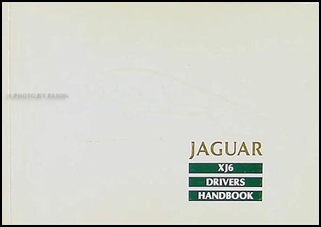 1990 Jaguar XJ6 Owner's Manual Original