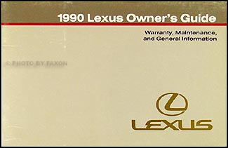 1990 Lexus California Warranty, Maintenance Record, and General Info