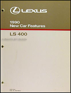 1990 Lexus LS 400 Features Manual Original