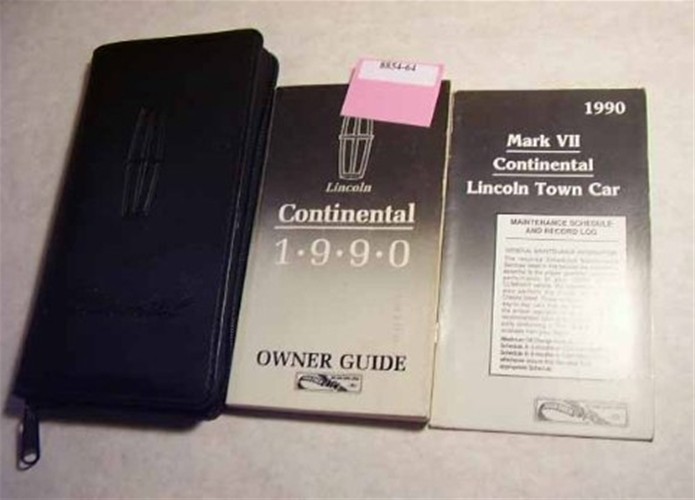 1990 Lincoln Continental Owner's Manual Original