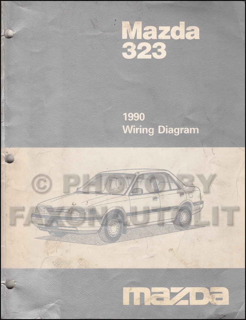 1990 Mazda 323 and Protege Wiring Diagram Manual Original 2WD