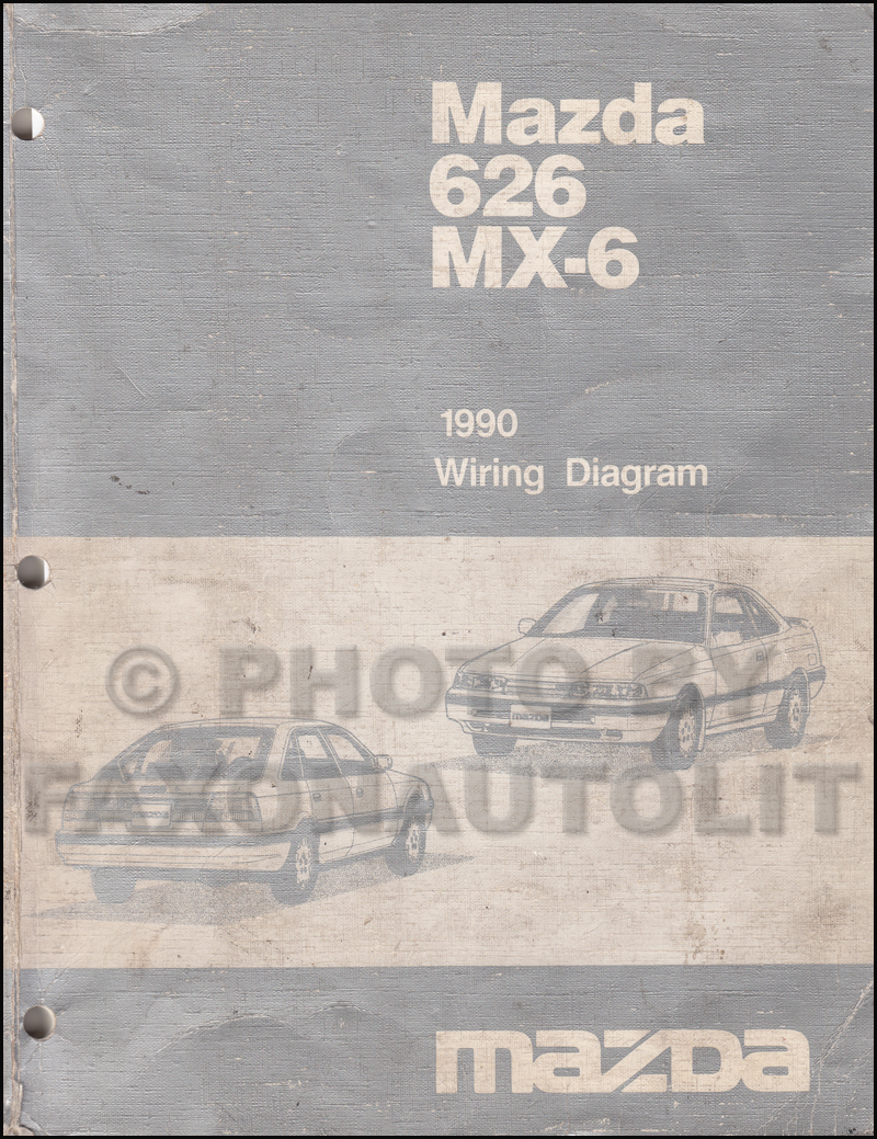1990 Mazda 626 and MX-6 Wiring Diagram Manual Original