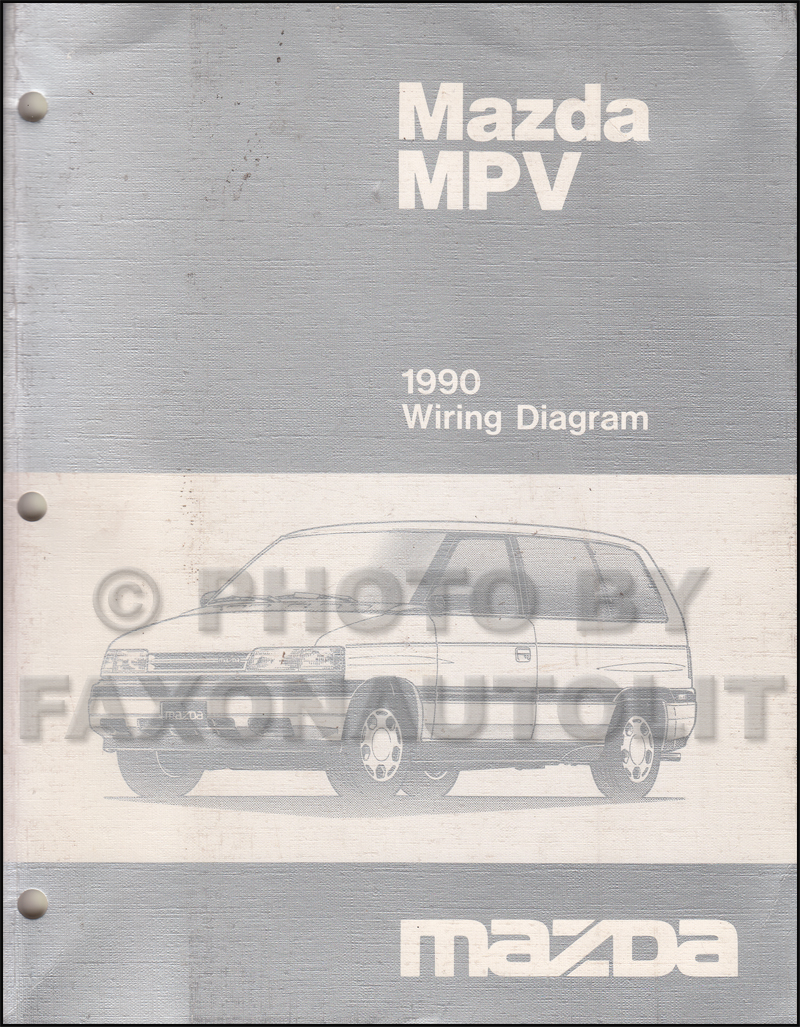 1990 Mazda MPV Wiring Diagram Manual Original all 3.0, early 2.6