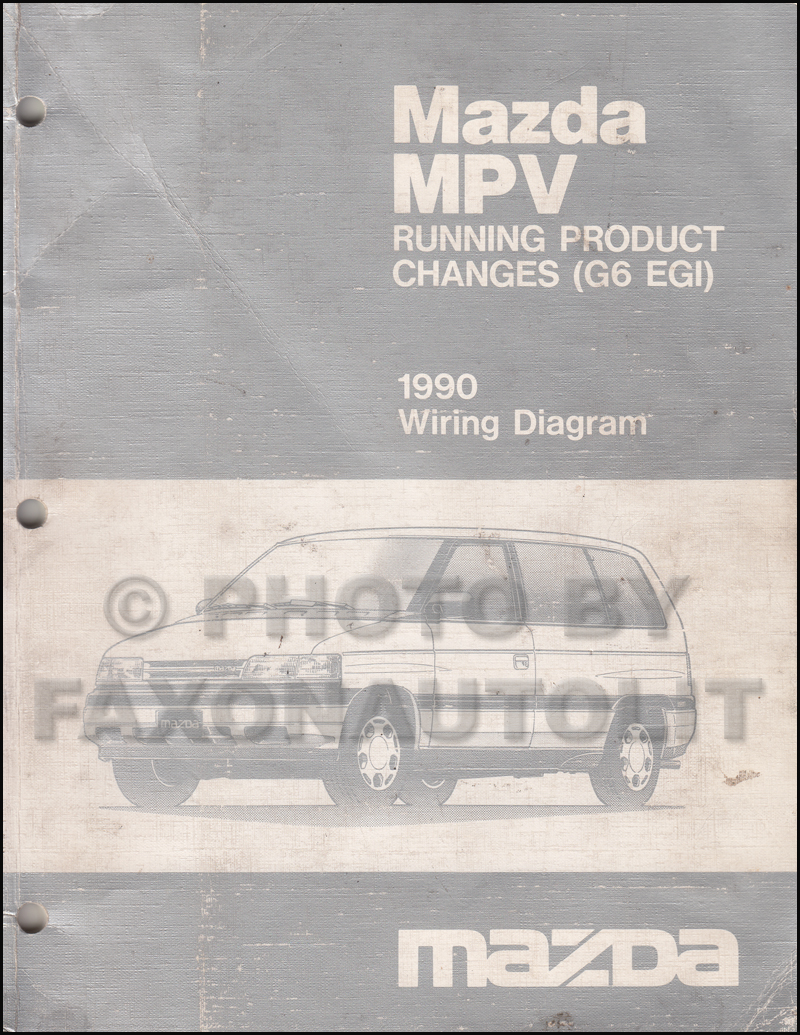 1990 Mazda MPV Wiring Diagram Manual Original (G6 EGI) for later model 2.6L