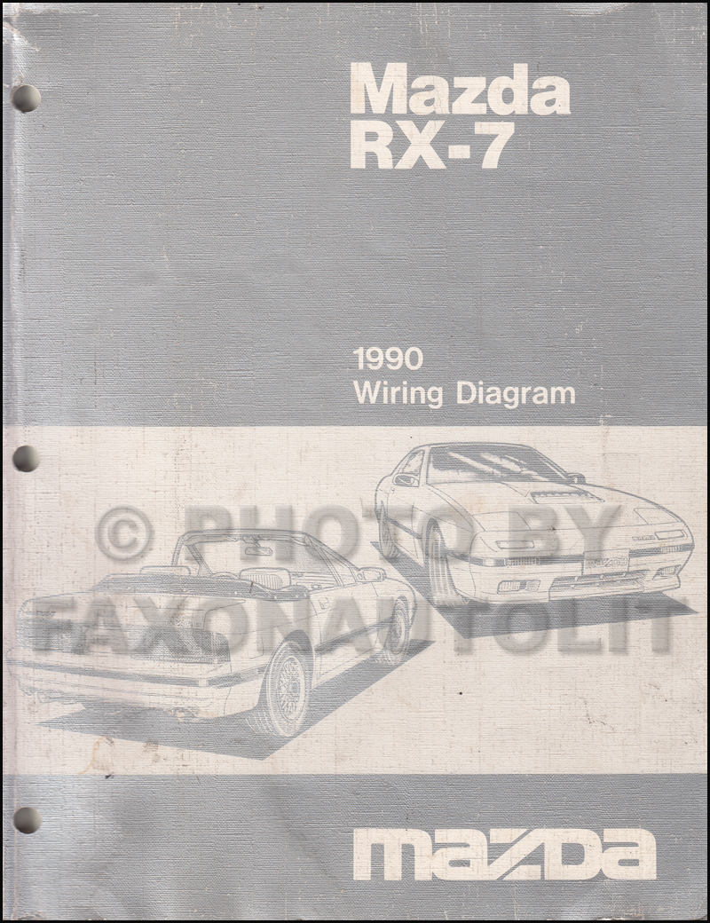 1990 Mazda RX-7 Wiring Diagram Manual Original RX7