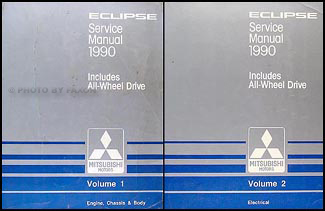 1990 Mitsubishi Eclipse Repair Manual Set Original