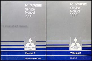 1990 Mitsubishi Mirage Repair Manual Set Original