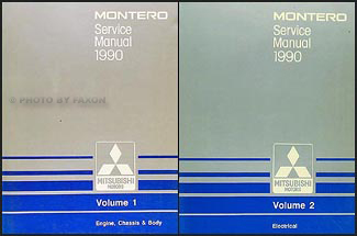 1990 Mitsubishi Montero Repair Manual Set Original