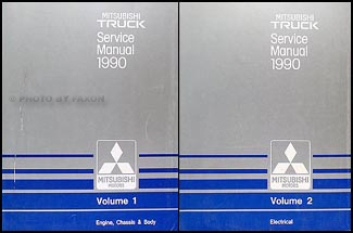 1990 Mitsubishi Truck Repair Manual Set Original