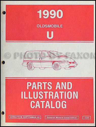 1990 Oldsmobile Silhoutte Parts Book Original