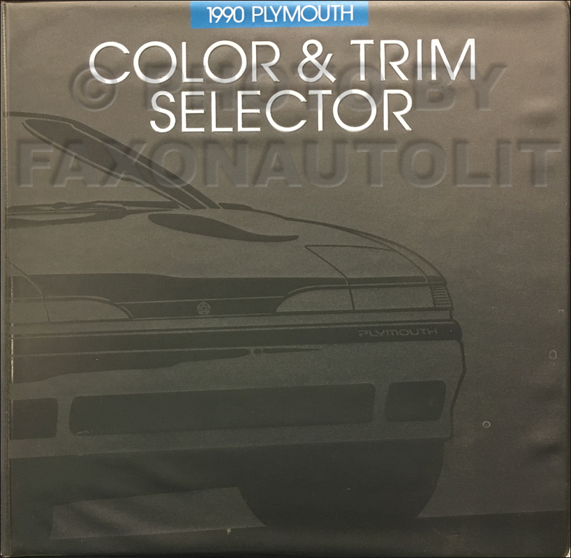 1990 Plymouth Color & Upholstery Dealer Album Original