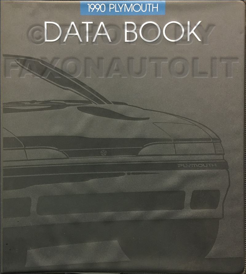 1990 Plymouth Data Book Original