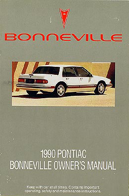 1990 Pontiac Bonneville Original Owner Manual LE/SE/SSE