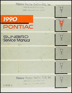1990 Pontiac Sunbird Repair Manual Original 