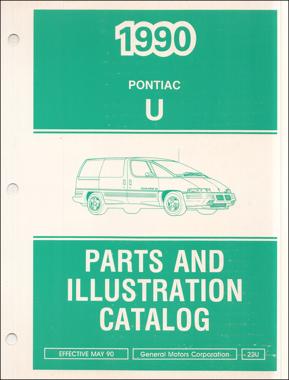 1990 Pontiac Trans Sport Parts Book Original