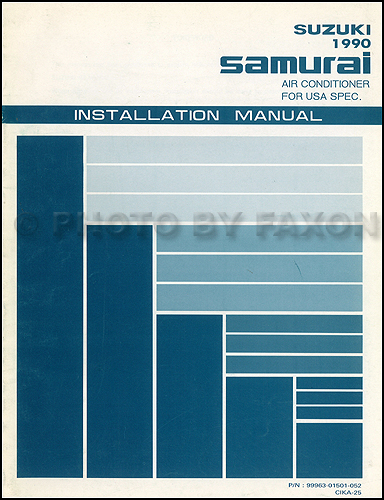 1990 Suzuki Samurai Air Conditioner Installation Manual Original