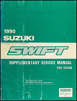 1990 Suzuki Swift Sedan Repair Manual Supplement Original