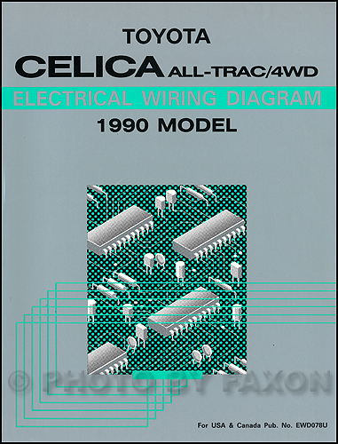 1990 Toyota Celica All Trac 4WD Wiring Diagram Manual Original
