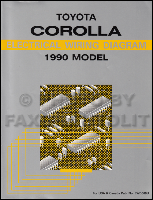 1990 Toyota Corolla Wiring Diagram Manual Original