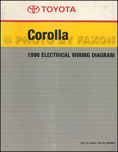 1990 Toyota Corolla Wiring Diagram Manual Factory Reprint