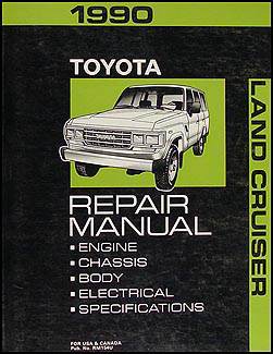 1990 Toyota Land Cruiser Repair Manual Original 